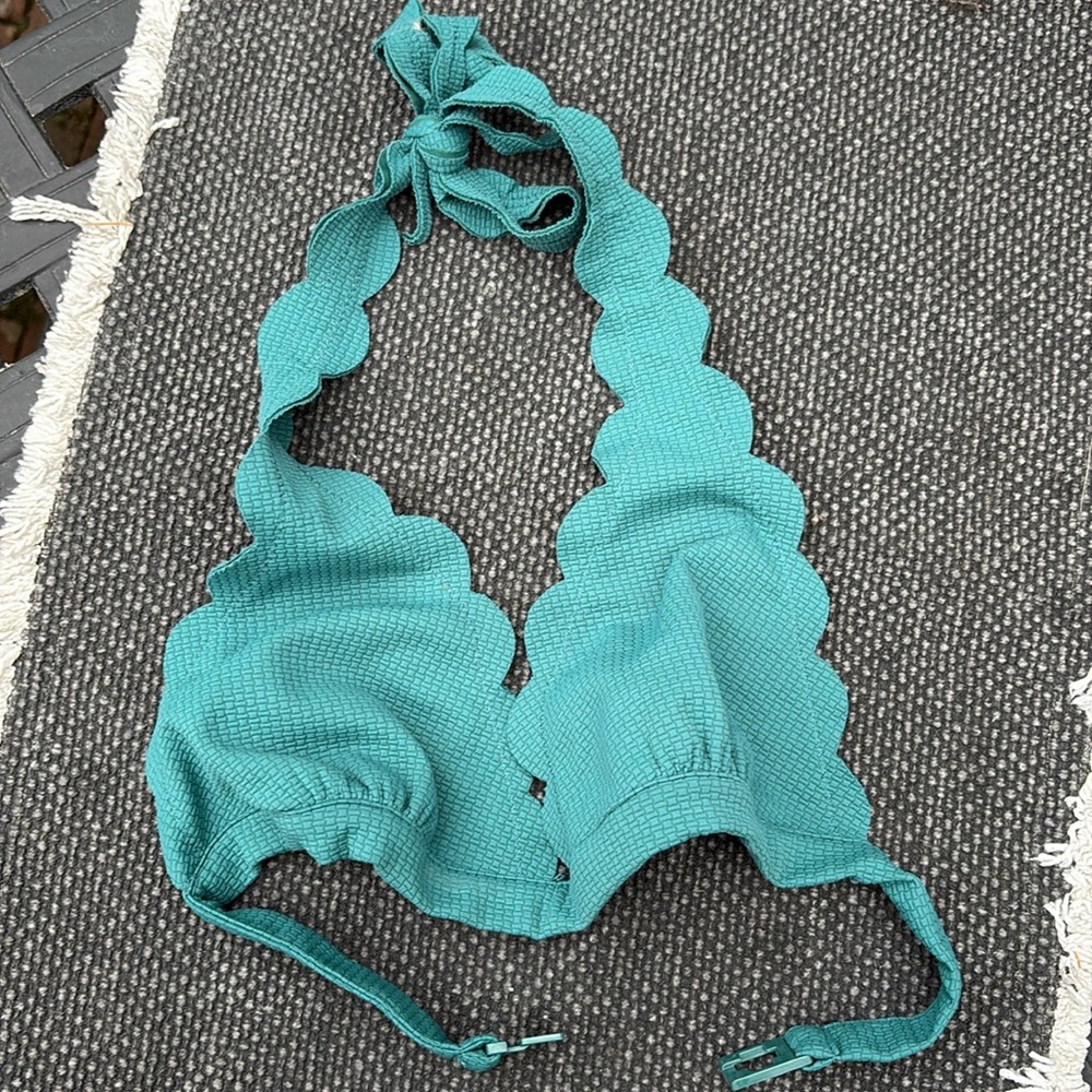 Marysia teal bikini top size xs